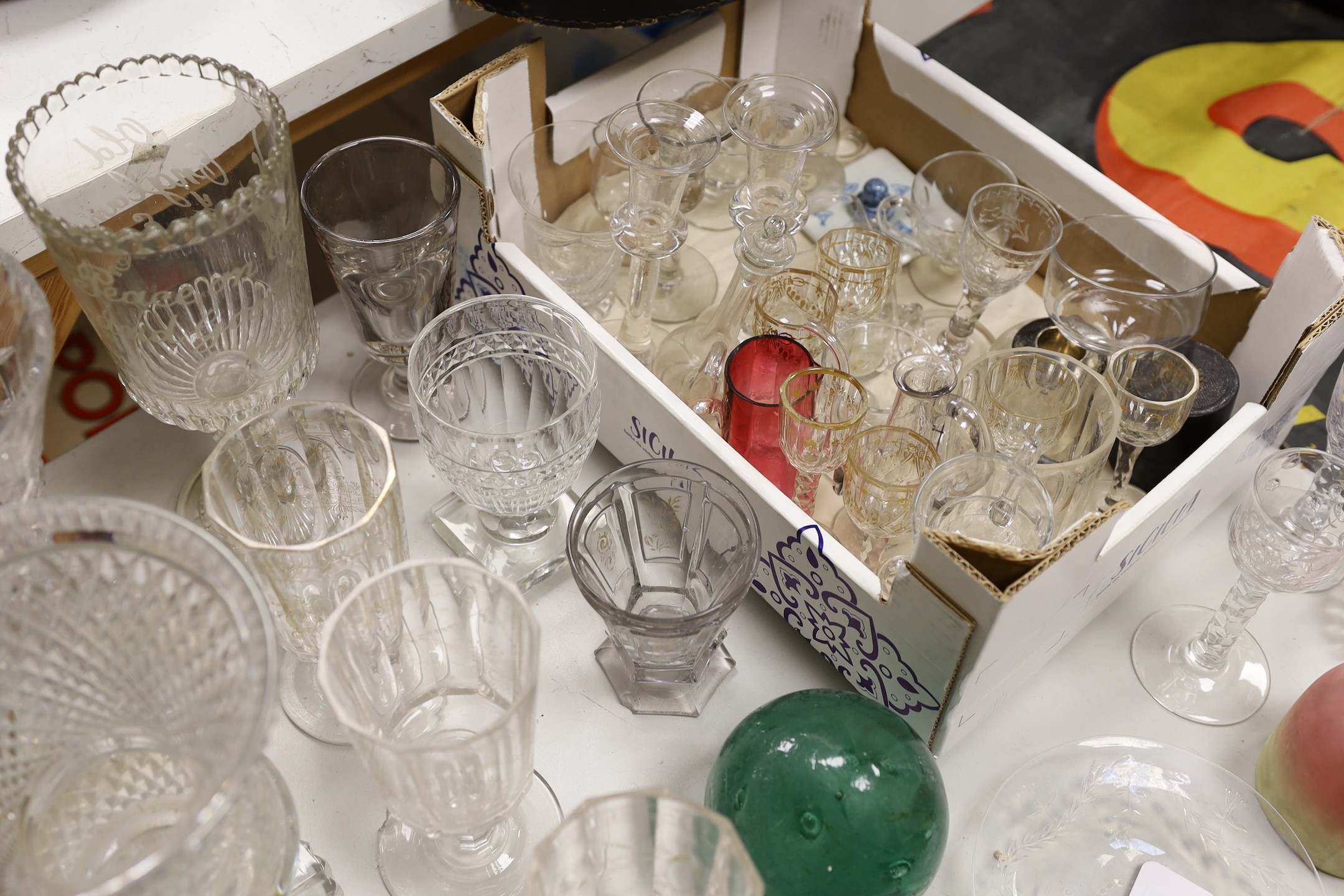 A quantity of various glass